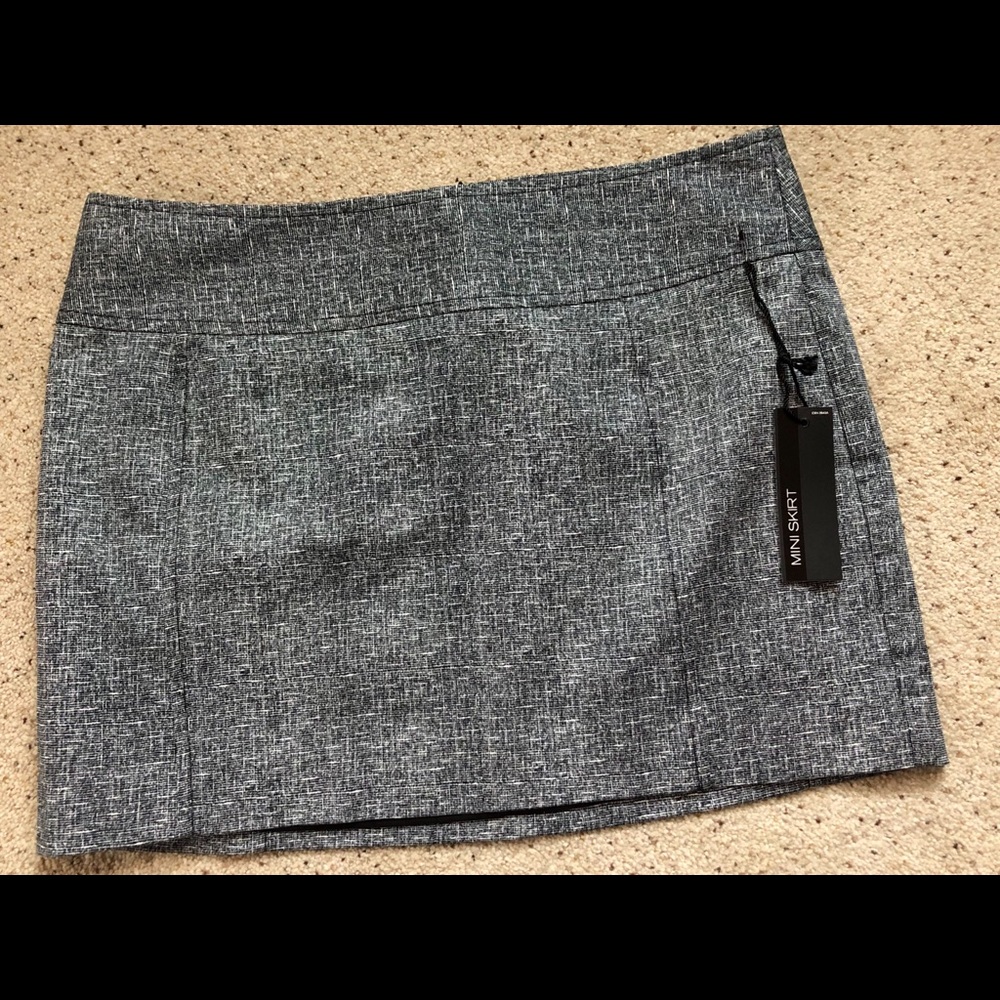 Black white Express mini skirt